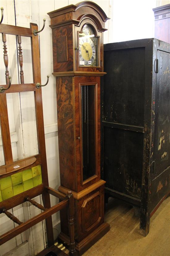 Walnut cased striking and chiming longcase clock(-)